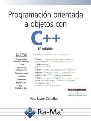 cover image of Programación orientada a objetos con C++ (5ª edición)